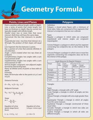 Geometry Formula de Pamphlet Master