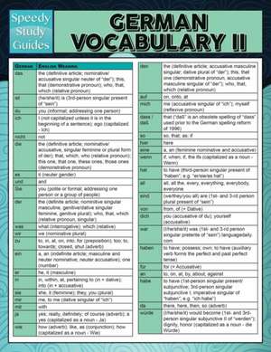 German Vocabulary II (Speedy Language Study Guides) de Speedy Publishing LLC