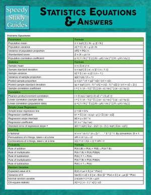 Statistics Equations & Answers (Speedy Study Guides) de Speedy Publishing LLC