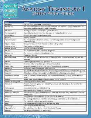 Anatomy Terminology I (Speedy Study Guide) de Speedy Publishing LLC