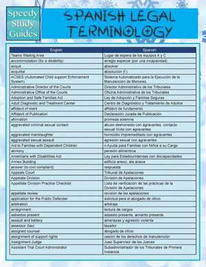 Spanish Legal Terminology de Speedy Publishing LLC