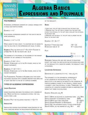 Algebra Basics, Expressions and Polymials (Speedy Study Guide) de Speedy Publishing LLC