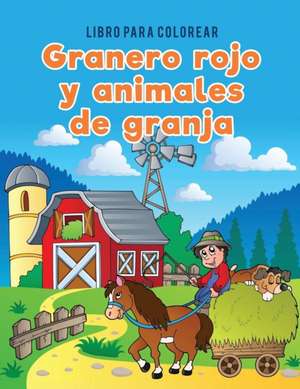 Libro para colorear granero rojo y animales de granja de Coloring Pages for Kids