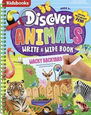 Discover Spiral Wipe-Clean Animals de Kidsbooks