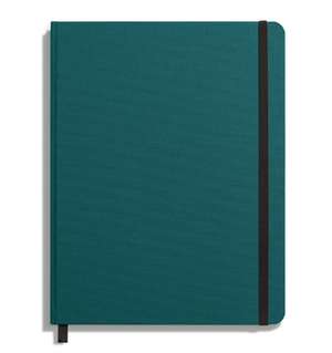 Shinola Journal, HardLinen, Grid, Dark Teal (5.25x8.25) de Shinola