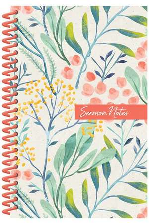 Sermon Notes Journal [Floral] de Compiled By Barbour Staff