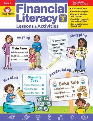 Financial Literacy Lessons and Activities, Grade 2 Teacher Resource de Evan-Moor Educational Publishers