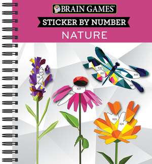 Brain Games - Sticker by Number: Nature - 2 Books in 1 (42 Images to Sticker) de Publications International Ltd