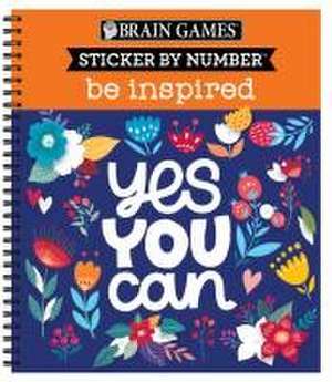 Brain Games - Sticker by Number: Be Inspired - 2 Books in 1 de Publications International Ltd