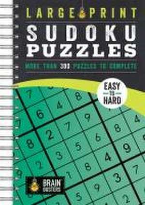 Large Print Sudoku Puzzles Green de Parragon Books