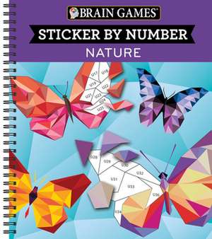 Brain Games - Sticker by Number: Nature (28 Images to Sticker) de Publications International Ltd