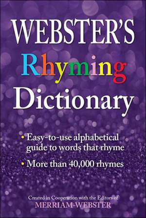 Webster's Rhyming Dictionary de Merriam-Webster