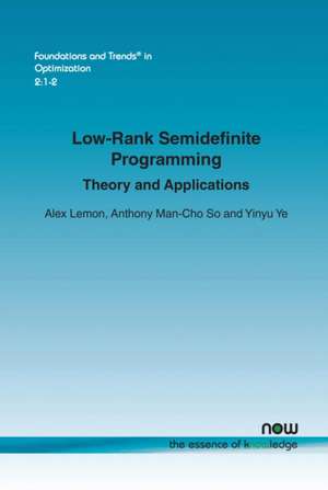 Low-Rank Semidefinite Programming de Alex Lemon
