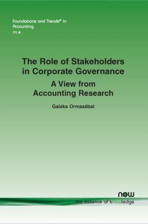 The Role of Stakeholders in Corporate Governance de Ormazabal, Gaizka