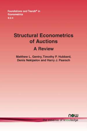 Structural Econometrics of Auctions de Matthew L. Gentry