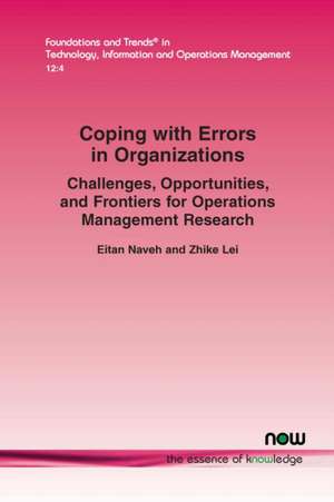 Naveh, E: Coping with Errors in Organizations