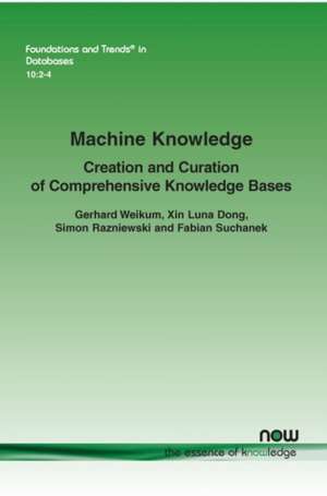 Machine Knowledge de Gerhard Weikum