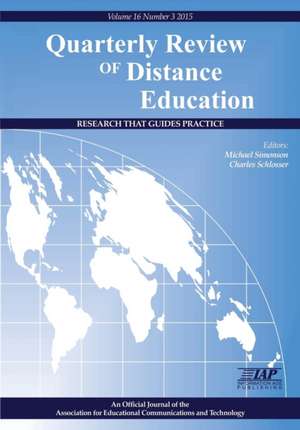 Quarterly Review of Distance Education de Charles Schlosser