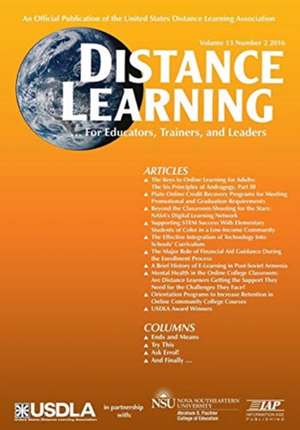 Distance Learning Volume 13, Issue 2, 2016 de John G. Flores