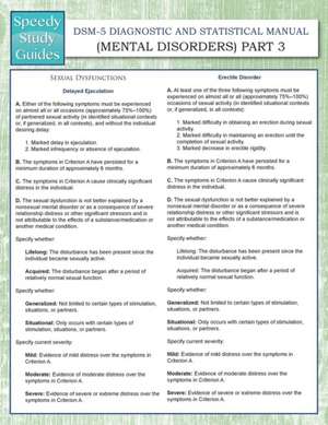 Dsm-5 Diagnostic and Statistical Manual (Mental Disorders) Part 3 (Speedy Study Guides): Ciao! de Speedy Publishing LLC