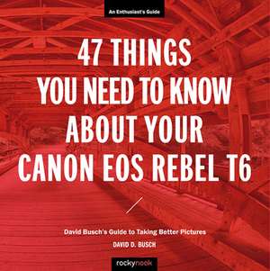 47 Things You Need to Know about Your Canon EOS Rebel T6: David Busch's Guide to Taking Better Pictures de David Busch