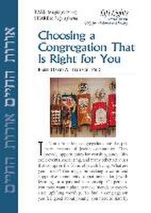 Choosing a Congregation That Is Right for You-12 Pk de Jewish Lights Publishing