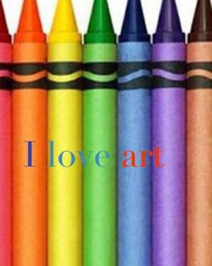 I love art crayon creative mega blank coloring book 480 pages 8x10 de Michael Huhn