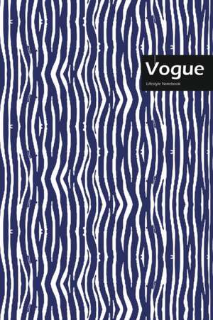 Vogue Lifestyle, Animal Print, Write-in Notebook, Dotted Lines, Wide Ruled, Medium Size 6 x 9 Inch, 144 Sheets (Blue) de Design