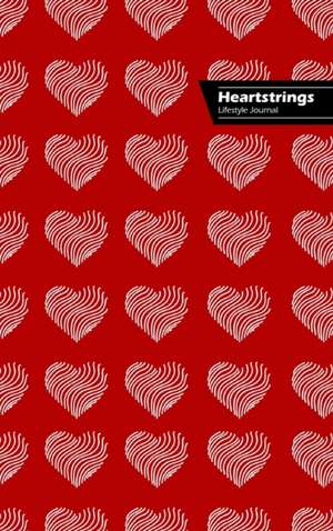 Heartstrings Lifestyle Journal, Blank Notebook, Dotted Lines, 288 Pages, Wide Ruled, 6" x 9" (A5) Hardcover (Red) de Design