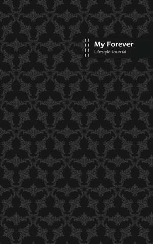 My Forever Lifestyle Journal, Blank Write-in Notebook, Dotted Lines, Wide Ruled, Size (A5) 6 x 9 In (Black) de Design