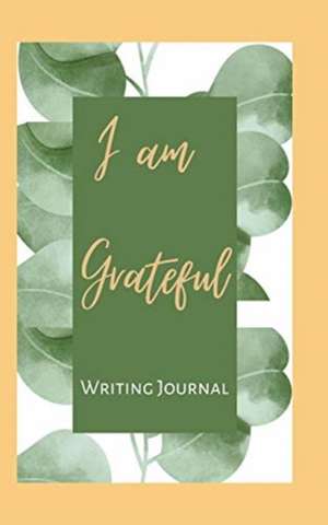 Toqeph: I am Grateful Writing Journal - Cream Green Frame -