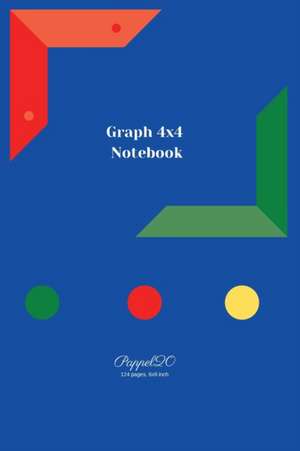 Graph 4x4 Notebook |Blue Cover |6x9 de Pappel20