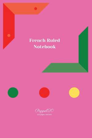 French Ruled Notebook |Pink Cover |6x9 de Pappel20