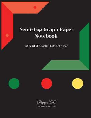 Semi-Log Graph Paper Notebook de Pappel