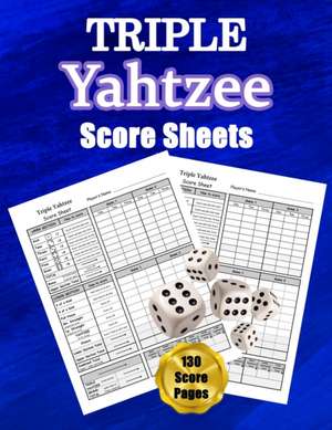 Triple Yahtzee Score Sheets de Scorebooks Essentials