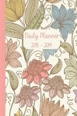 Daily Planner 2018 - 2019: Vintage Style Diary Planner with Notes, Goals and To-Do List. de Leaf And Ream