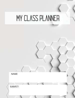 Octagon Shapes My Class Planner: Medium College Ruled Notebook, 120 Page, Lined 8.5 X 11 in (21.59 X 27.94 CM) de Kelly Mann