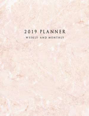 2019 Planner Weekly and Monthly: Large 52 Week Planner with To-Do List (Marble Cover Volume 2) de Miracle Planners