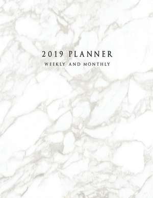 2019 Planner Weekly and Monthly: Large 52 Week Planner with To-Do List (Marble Cover Volume 5) de Miracle Planners