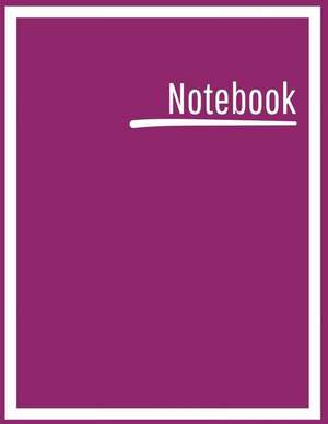 Notebook: College Ruled, Lined, Notebook for School, Work, 1 Subject, Wine, Soft Cover de Blanketyblank Journals