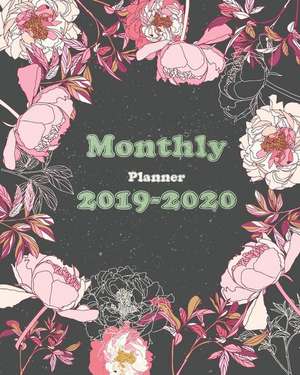 Monthly Planner 2019-2020: Calendar Monthly Schedule Organizer Monthly and weekly calendar with flowers Cover (2019-2020 calendar planner) de Joni Stallworth