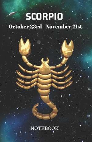 Scorpio October 23rd to November 21st Notebook: Scorpio Notebook Composition Journal Book de Metta Art