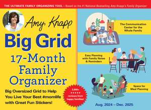 2025 Amy Knapp's Big Grid Family Organizer Wall Calendar: August 2024 - December 2025 de Amy Knapp