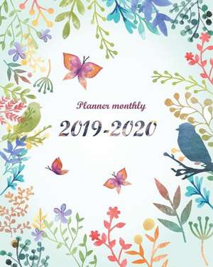 Planner Monthly 2019-2020: 24 Months Calendar Weekly Schedule Organizer with Beauty Garden Cover 8 X 10 de Joni Stallworth