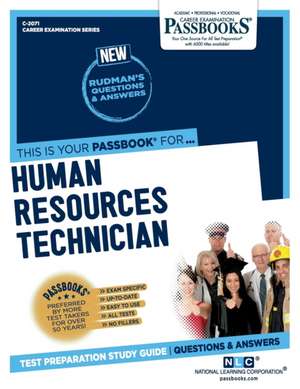 Human Resources Technician (C-2071): Passbooks Study Guide Volume 2071 de National Learning Corporation