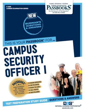 Campus Security Officer I (C-2261) de National Learning Corporation