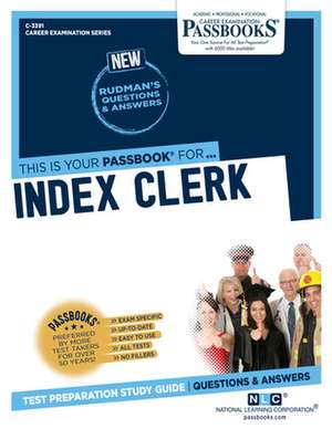 Index Clerk (C-3391): Passbooks Study Guide Volume 3391 de National Learning Corporation