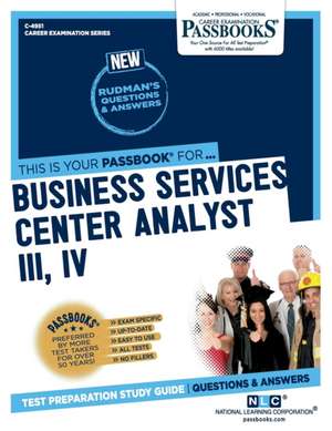 Business Services Center Analyst III, IV (C-4951) de National Learning Corporation