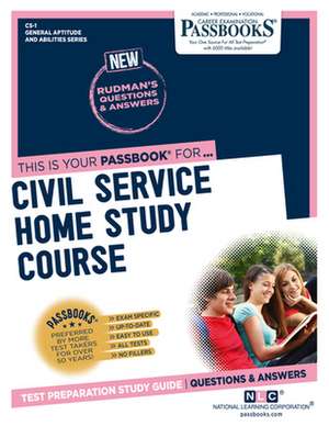 Civil Service Home Study Course (Cs-1): Passbooks Study Guide Volume 1 de National Learning Corporation