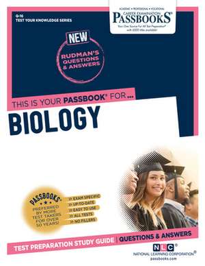 Biology (Q-16): Passbooks Study Guide Volume 16 de National Learning Corporation